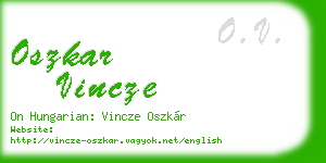 oszkar vincze business card